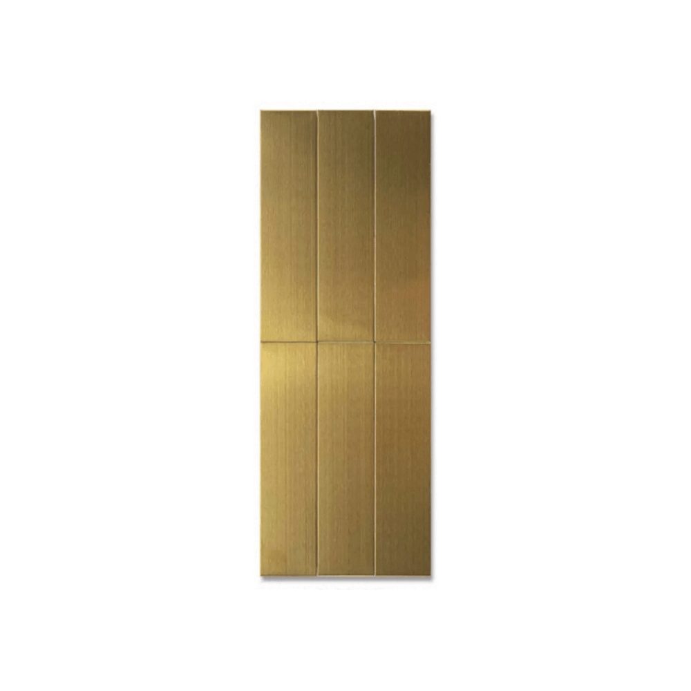 โมเสค TIMELESS TILES รุ่น LUSTO 39.6X14.5 ซม. สีทอง GOLD ผิวด้าน สเตนเลสแฮร์ไลน์